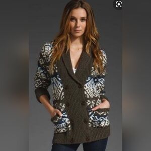 Marc by Marc Jacobs Bramble Multicolor Double Breasted Cardigan - Size XS